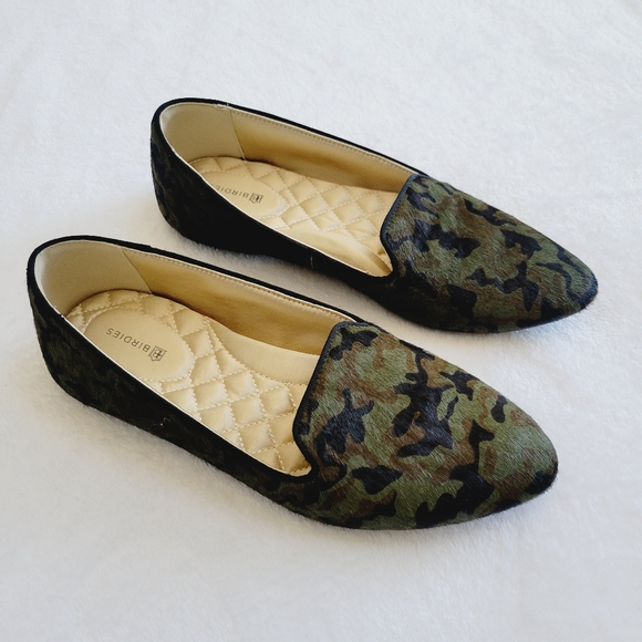 Birdies The Blackbird Camo Loafers Quilted‎ Comfort Flats Size 7.5 - Picture 1 of 14